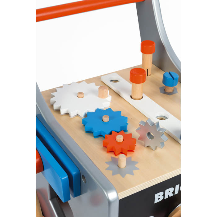 Janod Wooden Brico Kids DIY Trolley Silver Cog Gears