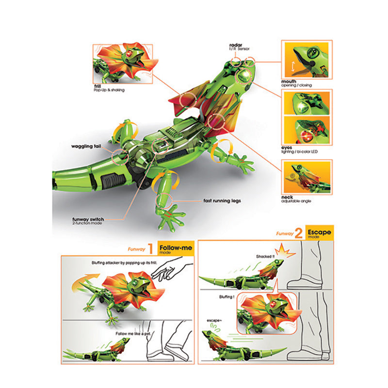 Johnco Productions Frilled Lizard Robot Kit instructions