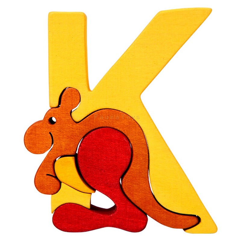 Fauna K for Kangaroo Letter Puzzle