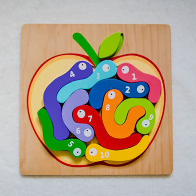 Kiddie Connect 123 Worm Puzzle Board