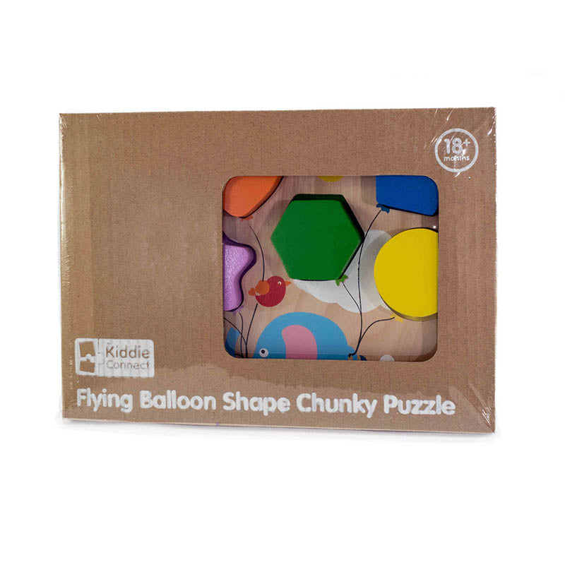 Kiddie Connect Wooden Chunky Balloon Shape Puzzle Packaging