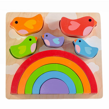 Kiddie Connect Wooden Bird and Rainbow Puzzle