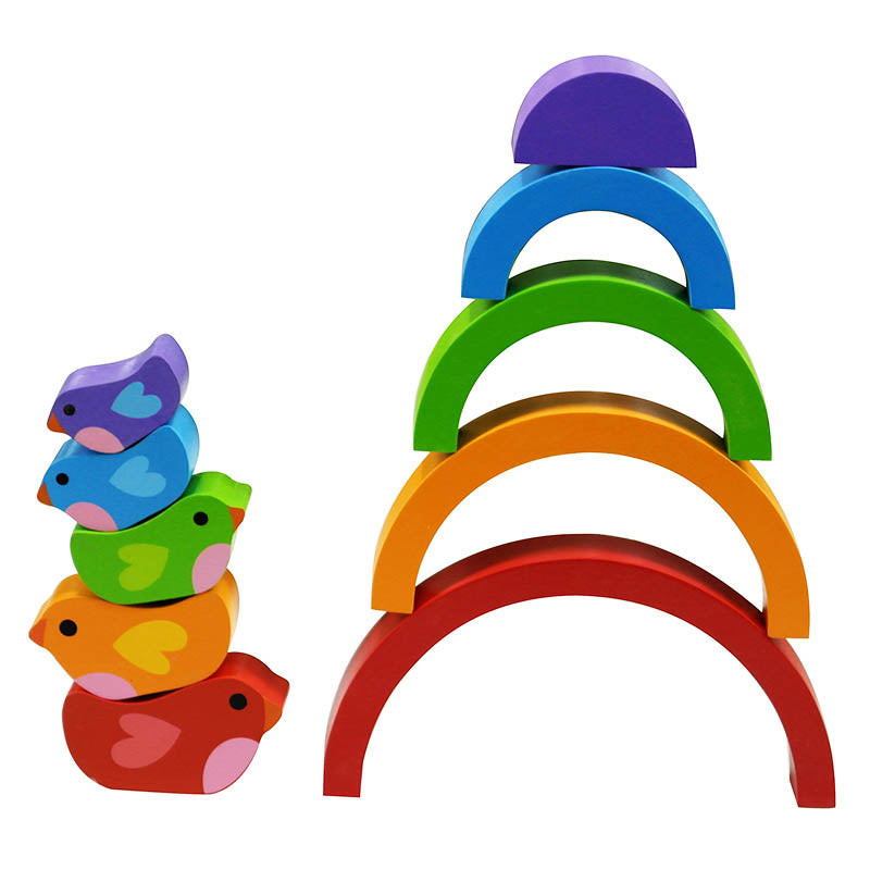 Kiddie Connect Wooden Bird and Rainbow Puzzle 4