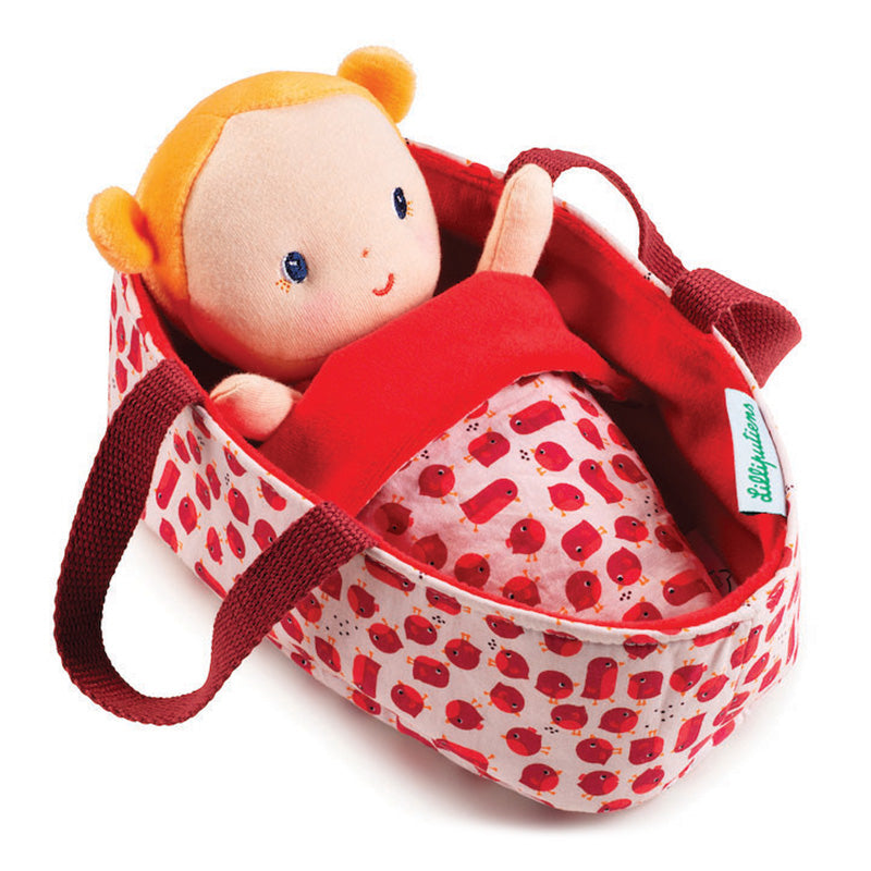 Lillipuitens Baby Agathe in Carry Basket