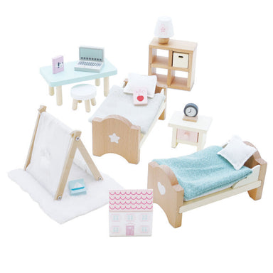 Le Toy Van Daisy Lane Doll House Child's Bedroom Contents