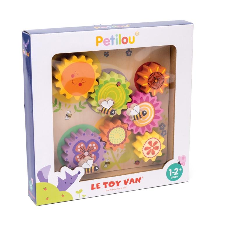 Le Toy Van Petilou Wooden Gears and Cogs Learning Puzzle Packaging