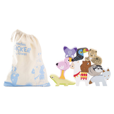 Le Toy Van Petilou Andes Stacking Animals & Bag 2