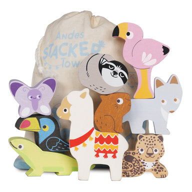 Le Toy Van Petilou Andes Stacking Animals & Bag
