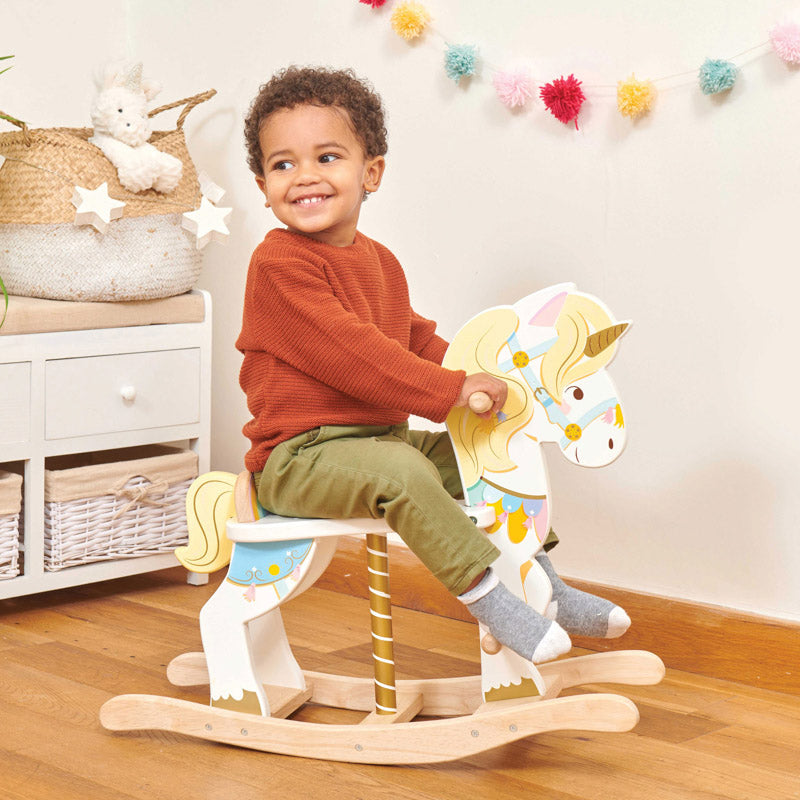 Le Toy Van Petilou Rocking Unicorn Carousel Boy