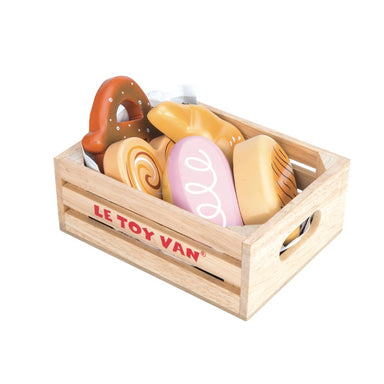 Le Toy Van Honeybake Market Crate Play Food Baker's Basket 2