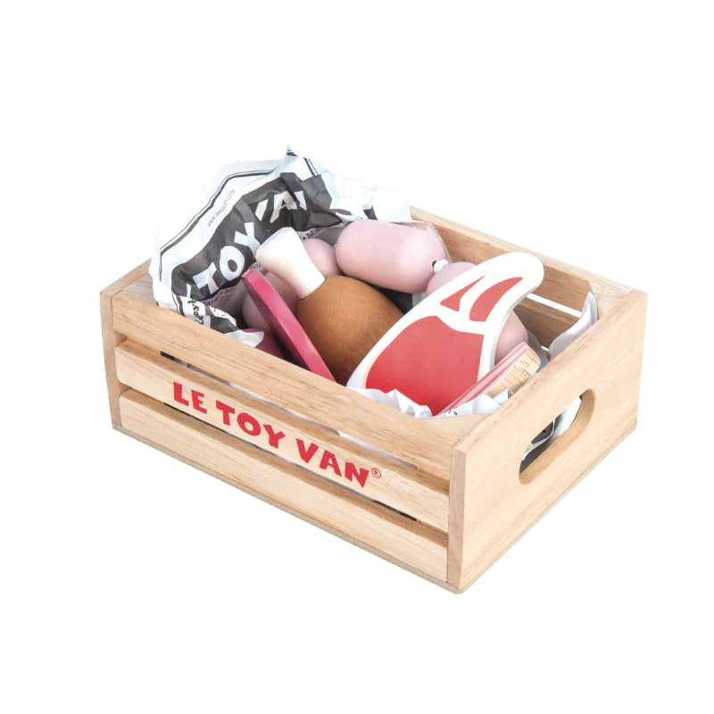 Le Toy Van Honeybake Market Play Food Meat Crate 2