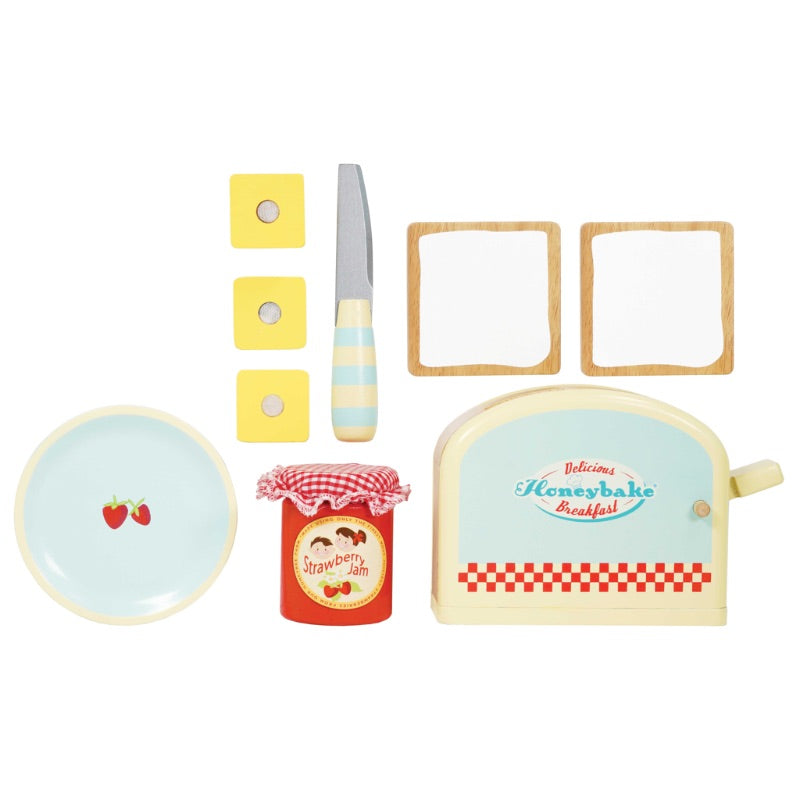 Le Toy Van Honeybake Toaster Set Contents