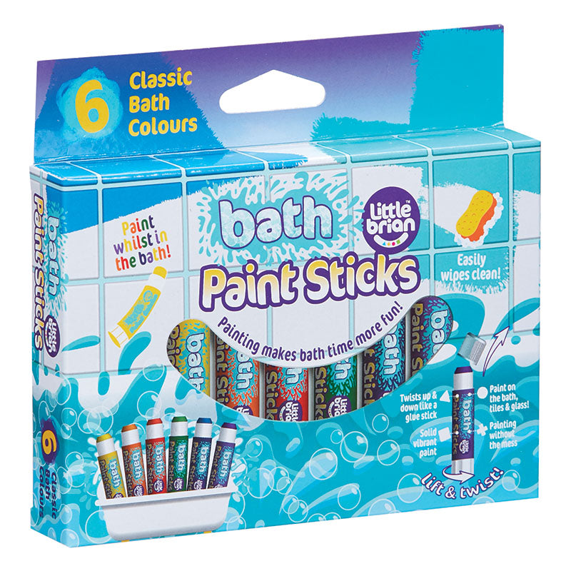 Little Brian Bath Paint Sticks 6 Pack Box