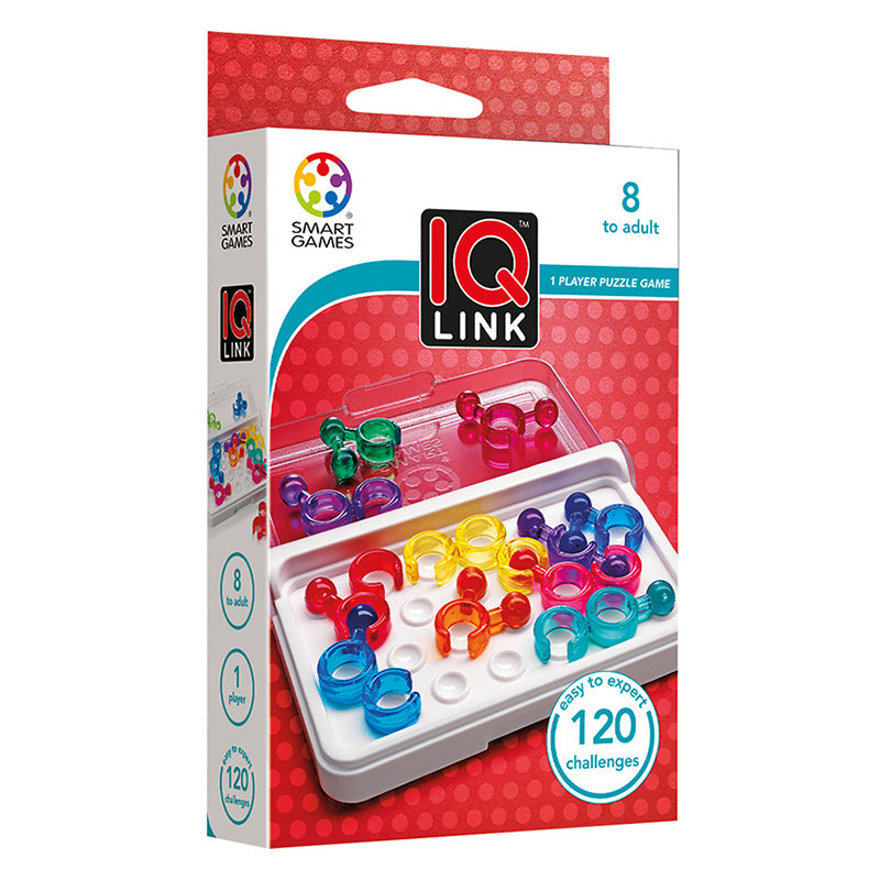 Smart Games IQ Link Single Player Multi Level Logic Puzzle Challenge Packaging