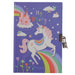 Tiger Tribe Lockable Diary Unicorn Rainbows Front