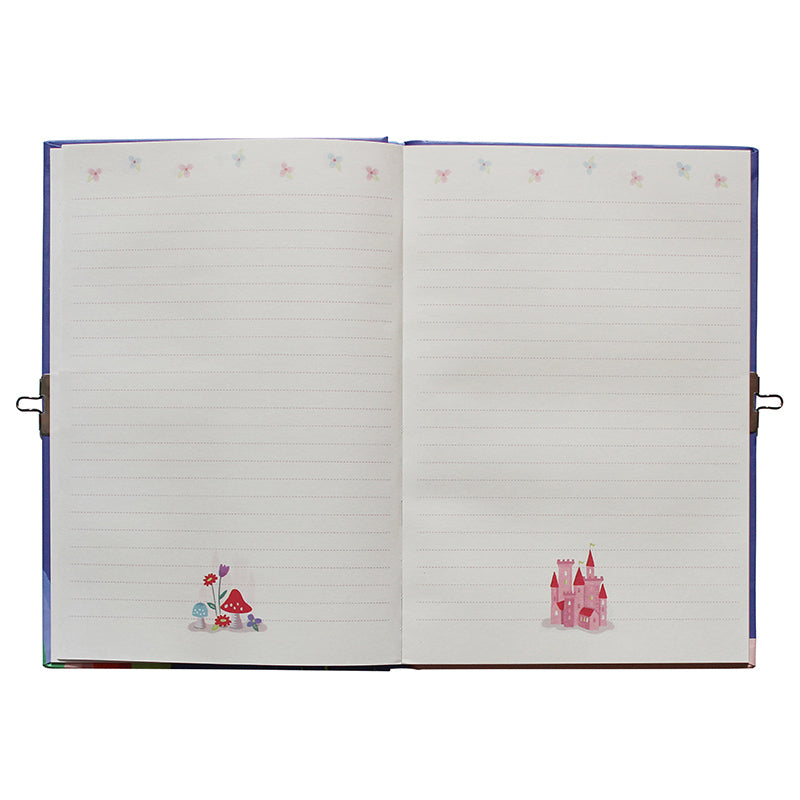 Tiger Tribe Lockable Diary Unicorn Rainbows Pages