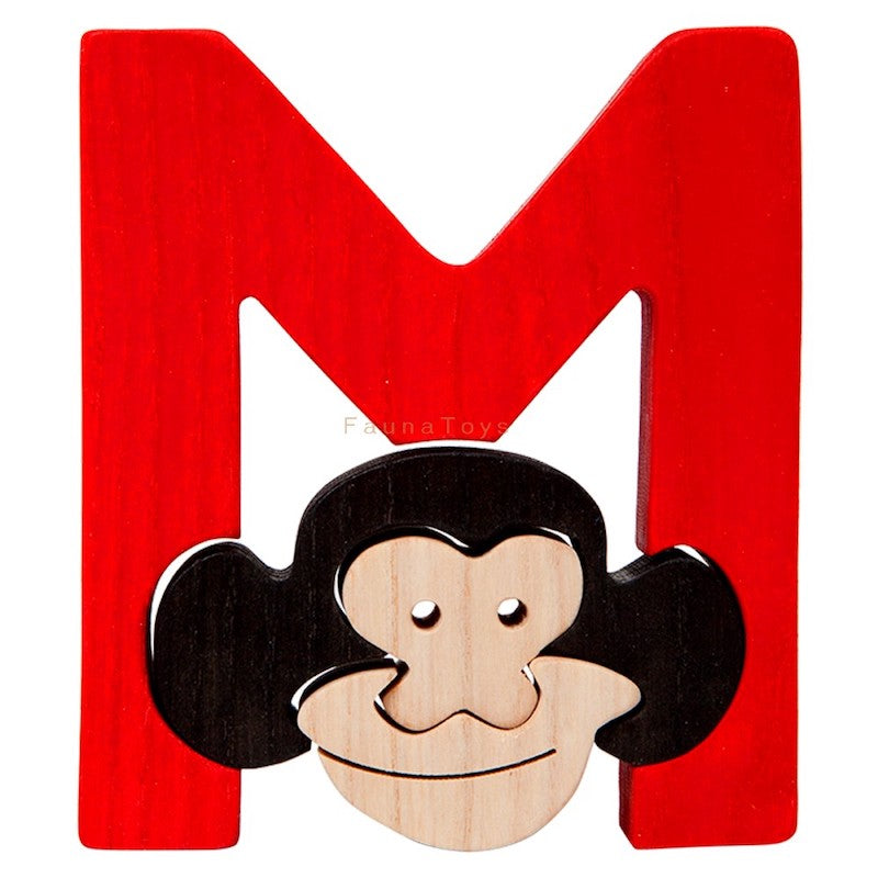 Fauna M for Monkey Letter Puzzle
