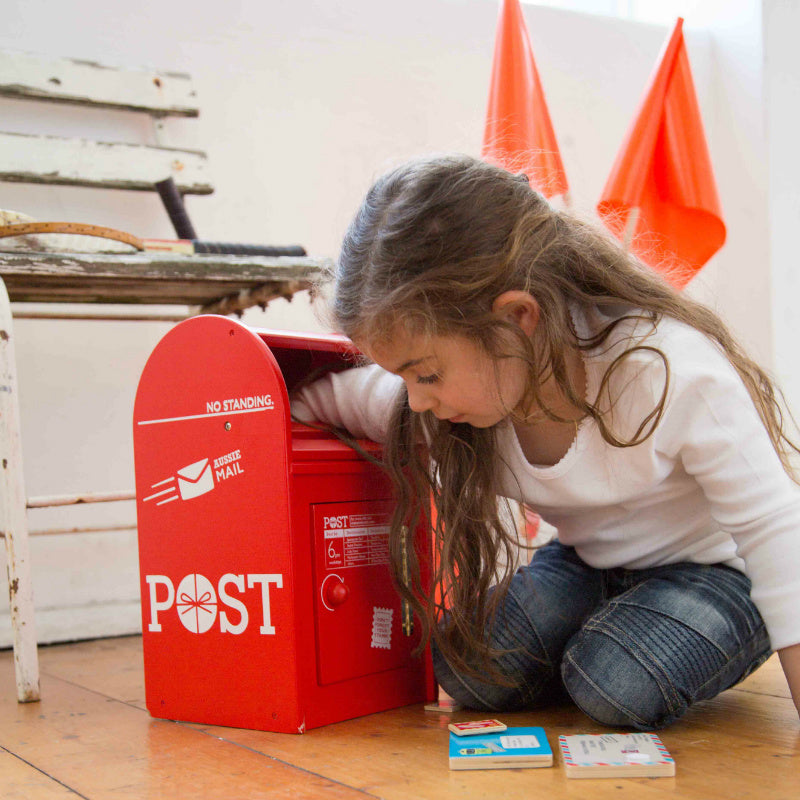 Make Me Iconic Wooden Australian Post Box with Letters Girl Posting