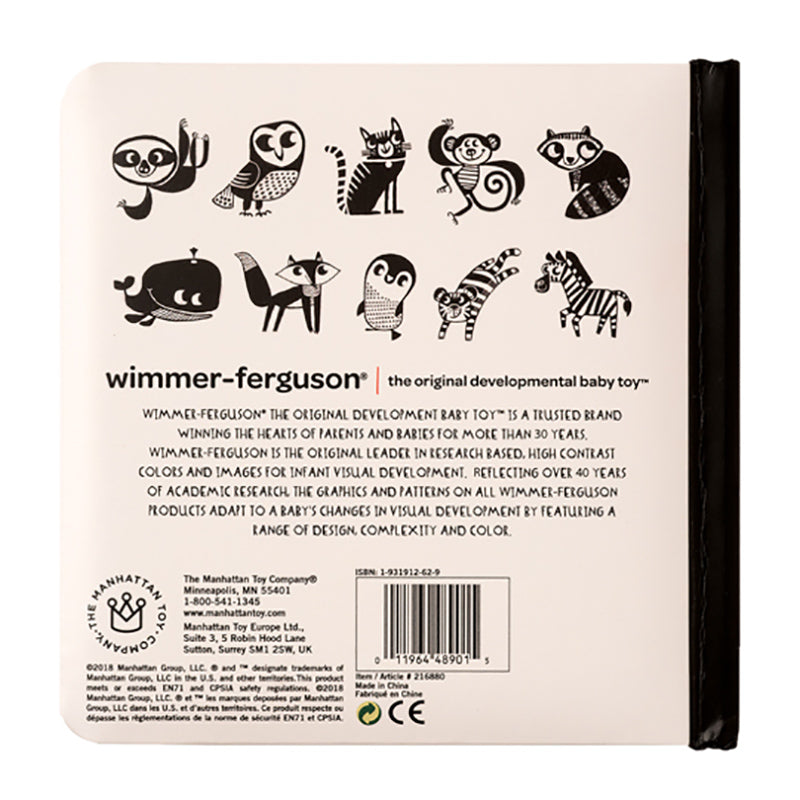 Manhattan Toy Wimmer Ferguson Black & White Baby Zoo Book Back Cover