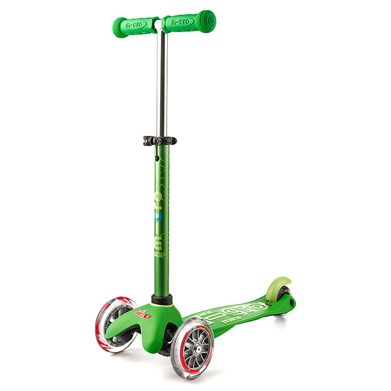 Mini Micro Scooter Deluxe Green Handles Up