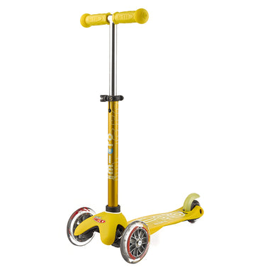 Mini Micro Scooter Deluxe Yellow Handles Up