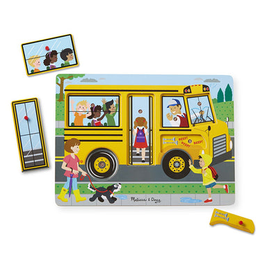 Melissa & Doug Sound Puzzle The Wheels on the Bus Pieces Out