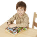 Melissa & Doug Farm Cube Puzzle 16 Piece Boy Playing