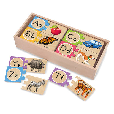 Melissa & Doug Alphabet Wooden Puzzle Cards