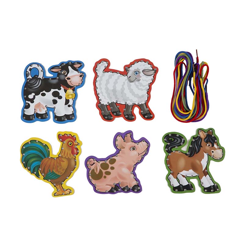 Melissa & Doug Lace & Trace Farm Animals Pieces