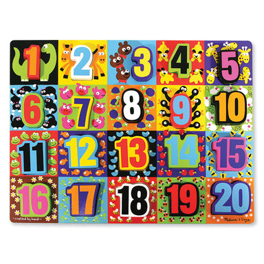 Melissa & Doug Jumbo Numbers Chunky Puzzle 20pc