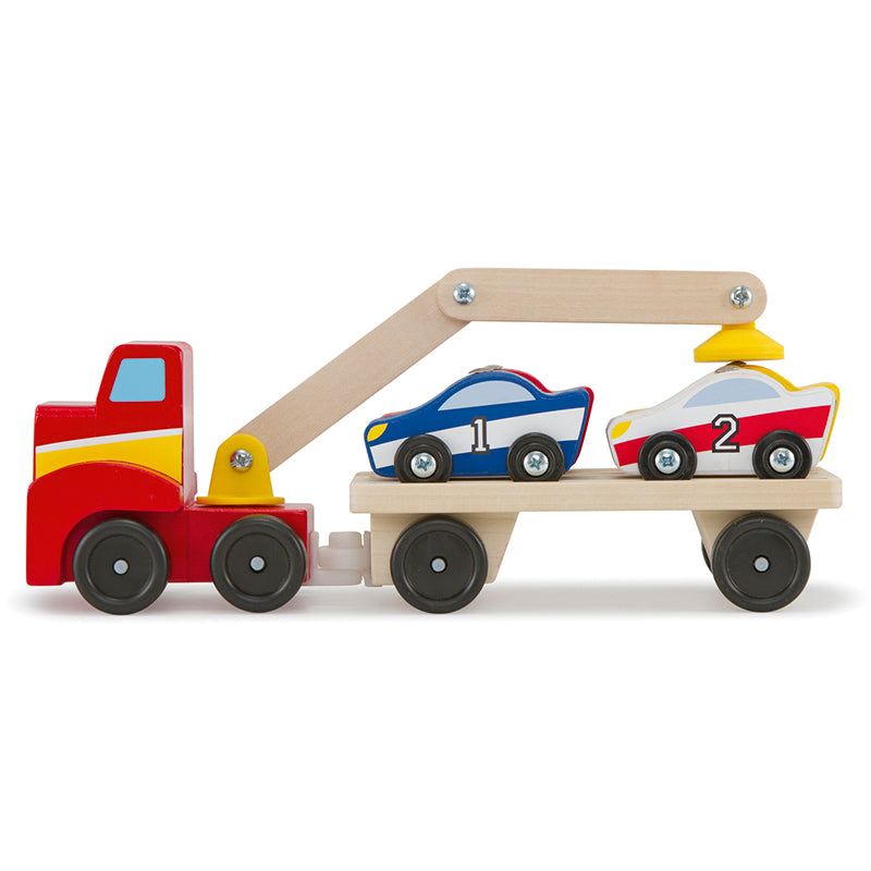 Magnetic Car Loader with 4 Race Cars