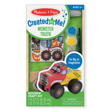 Melissa & Doug Wooden Monster Truck Decorate Your Own Packaging