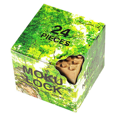 Mokulock Wooden Building Bricks 24 Piece Set
