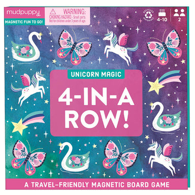 Mudpuppy Unicorn Magic 4-in-a-Row Magnetic Board Game