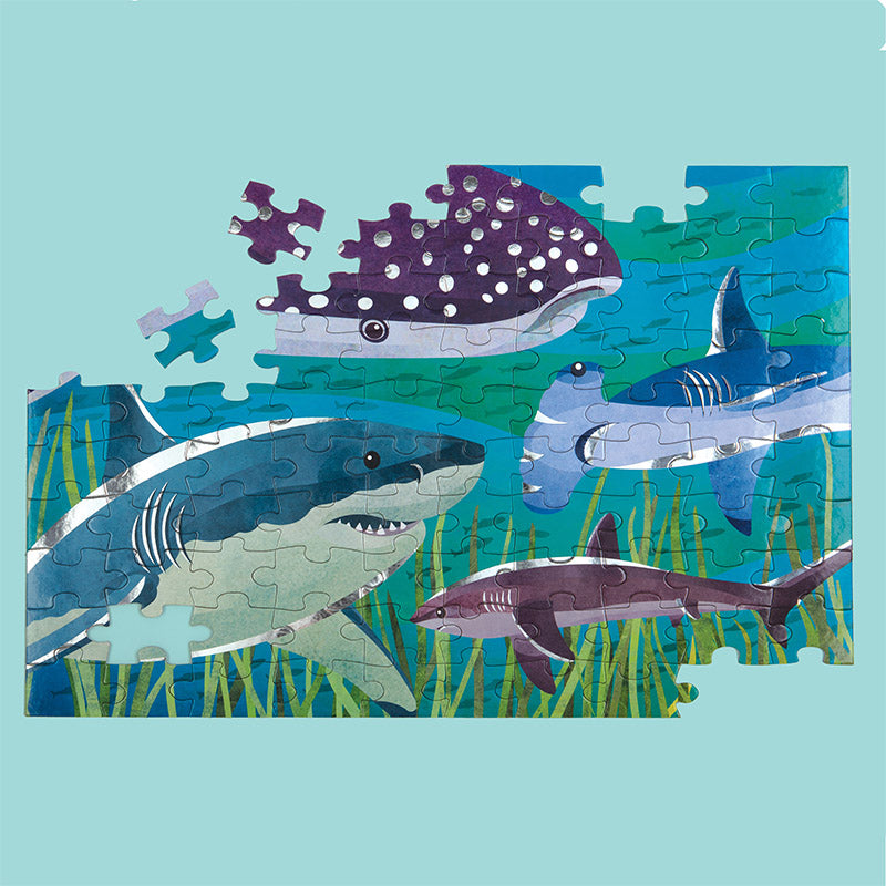 Mudpuppy Sharks 100 Piece Foil Puzzle 2