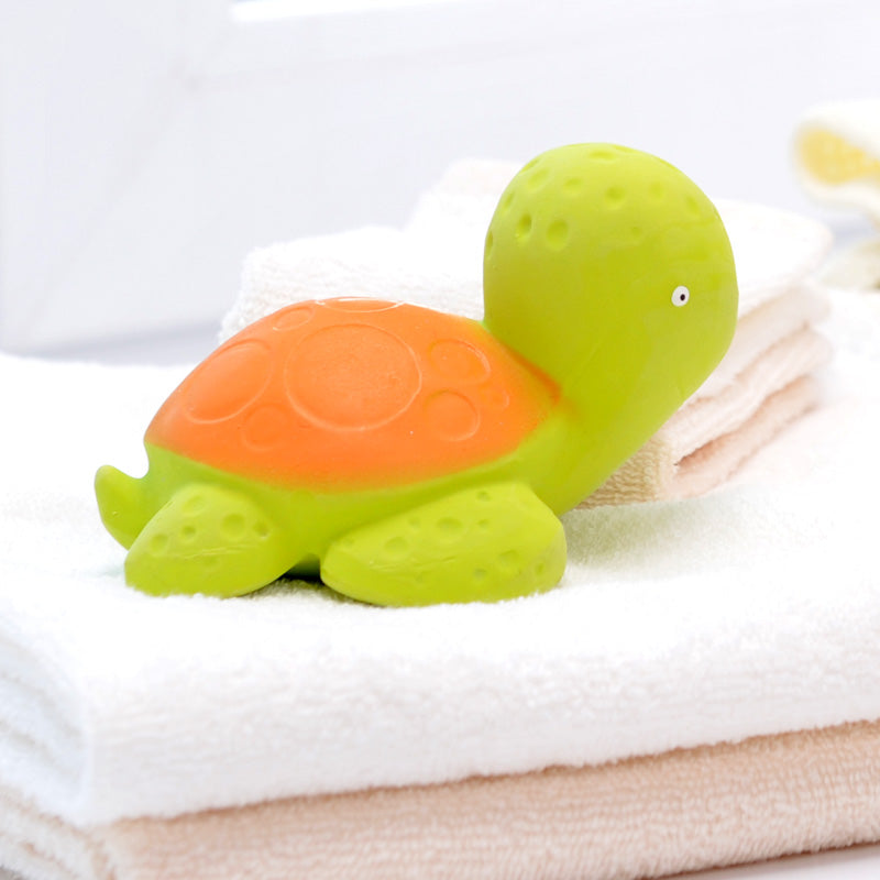 Caaocho Mele The Sea Turtle Baby Bath Toy on Towel