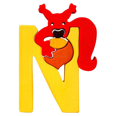 Fauna N for Nut Letter Puzzle
