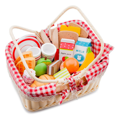 New Classic Toys Picnic Basket Food Inside