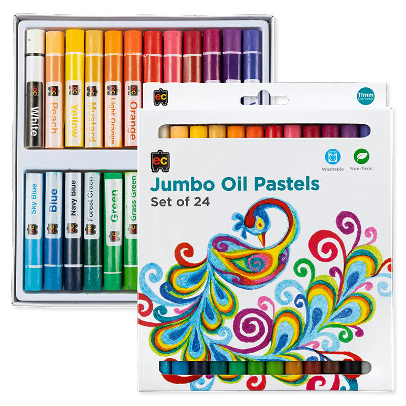 Educational Colours Jumbo Oil Pastels 24pc Box