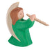 Ostheimer Wooden Green Angel Playing Flute