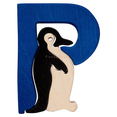 Fauna P for Penguin Letter Puzzle