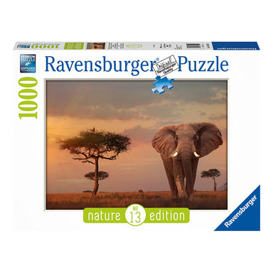 Ravensburger Elephant Of The Massai Mara 1000 Piece Puzzle Packaging