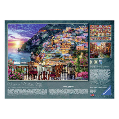 Ravensburger Positano, Italy Puzzle 1000 Piece Puzzle Back Packaging