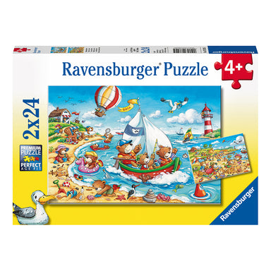 Ravensburger Seaside Holiday 2 x 24 Piece Puzzle Packaging