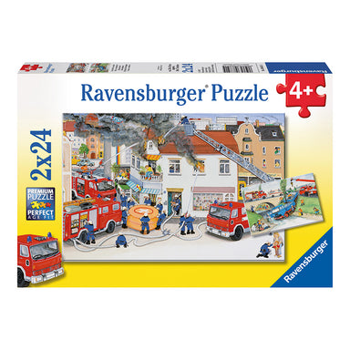 Ravensburger Busy Fire Brigade 2 x 24 Piece Puzzle