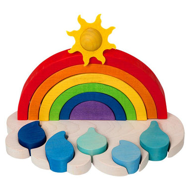 Fauna Wooden Stacker Rainbow Playset