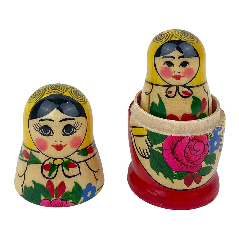 Russian Treasures Semenov Traditional Babushka Dolls 5pc 2