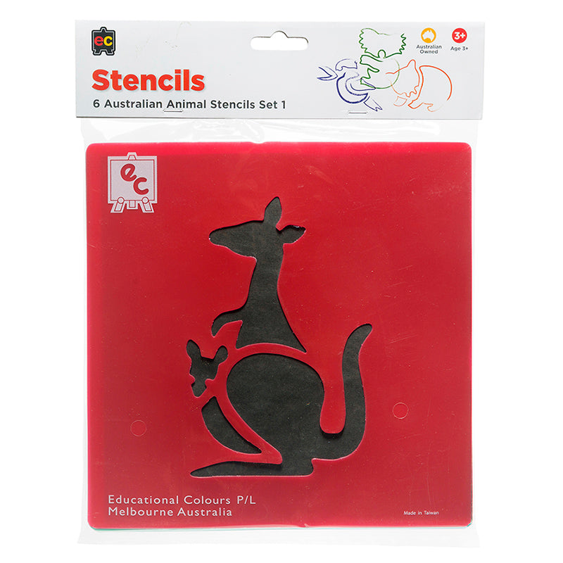 Educational Colours Australian Animals Stencils - Set 1 Packet