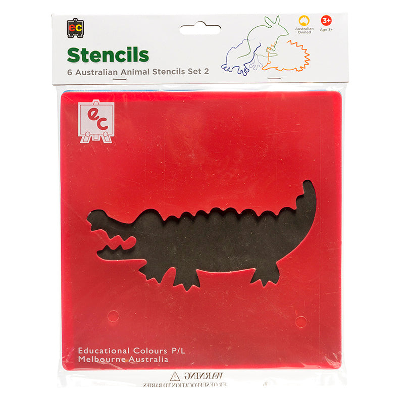 Educational Colours Australian Animals Stencils - Set 2Australian Animals Stencils - Set 2 Packet