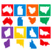Edcational Colours Australia & State Stencil Set of 8 Contents 2